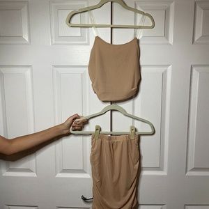 Mesh Top and Skirt Set